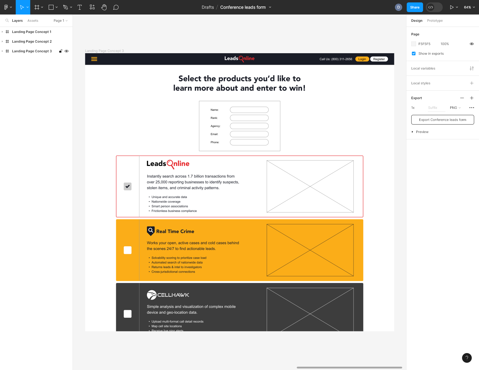 LeadsOnline Conference Leads Form - Concept 3