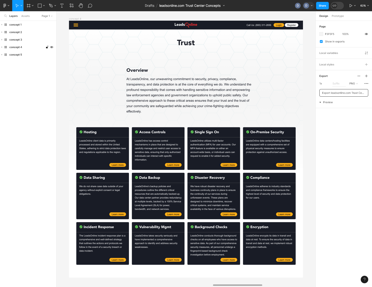 LeadsOnline Trust Page Layout Concepts - Concept 4