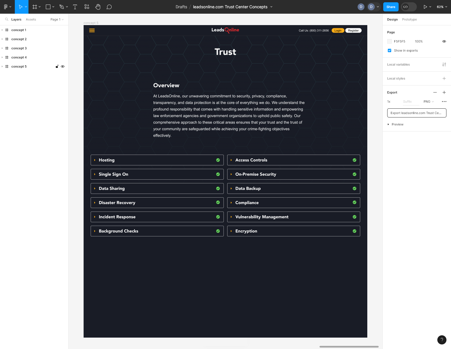 LeadsOnline Trust Page Layout Concepts - Concept 5