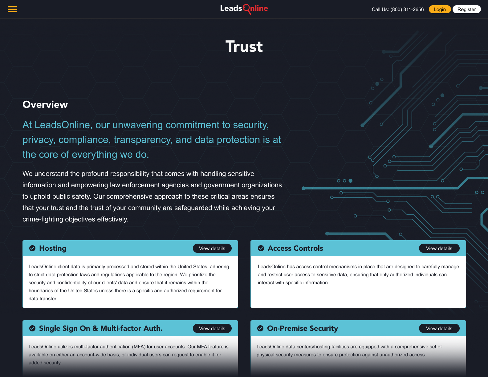 LeadsOnline Trust Page Layout Concepts - Concept 2