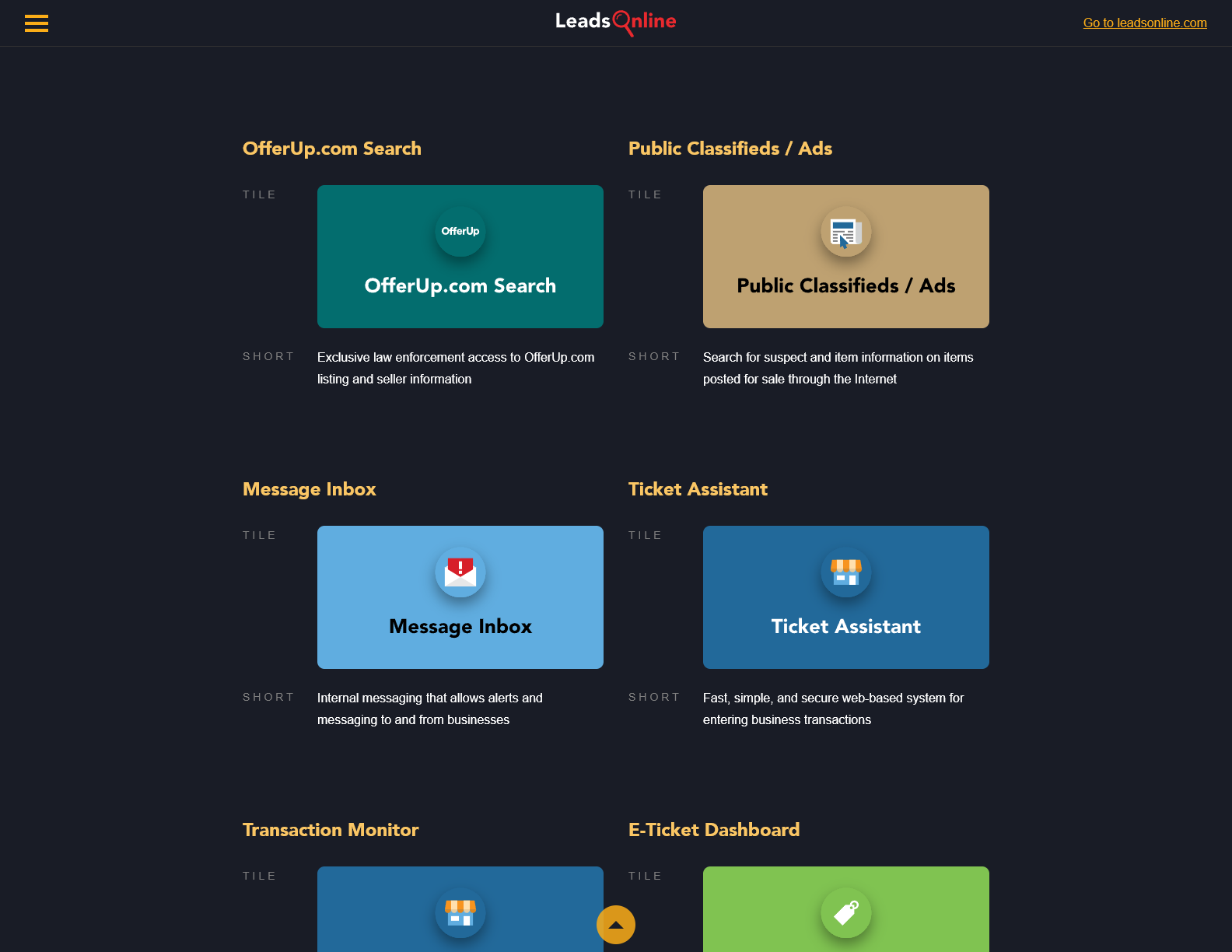 UNIFORM Portal - Internal Page