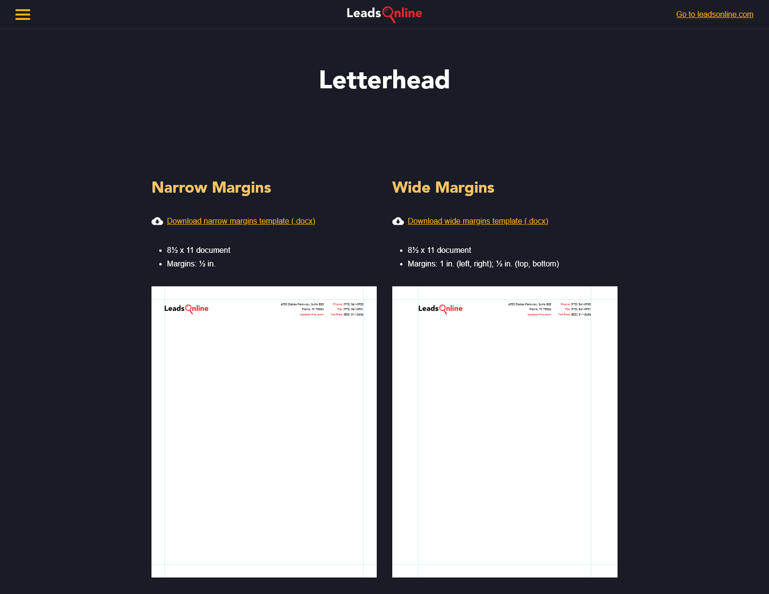 UNIFORM Portal - Internal Page